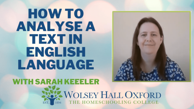 How to analyse a text in English language