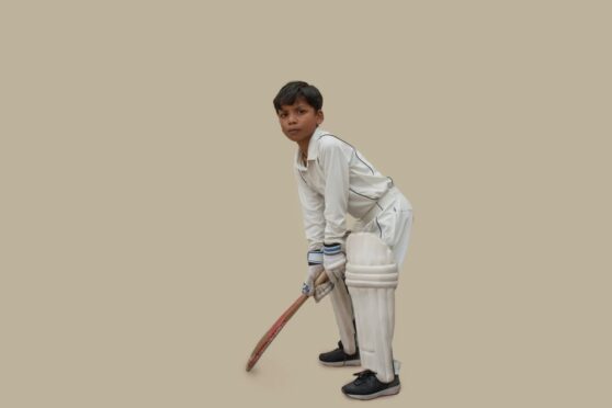 Elite homeschooling athlete in India playing cricket
